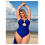 Plus Size Blue Tankini Swimsuit Women's Two-Piece 1
