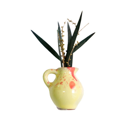 Mini ceramic vase fridge magnet with strong hold