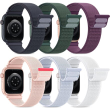 Correas deportivas de nailon para Apple Watch de 38–49 mm (paquete de 6)