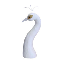 Peacock mannequin head white floral decor model