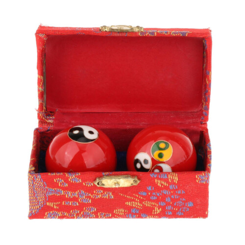 Baoding Balls Chinese Massage Set 2 pcs with Storage Box 1
