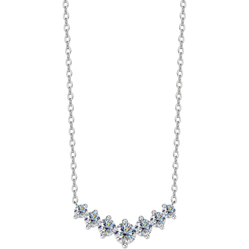 Κολιέ μενταγιόν Moissanite 925Ασήμι 1.7-2.8ct