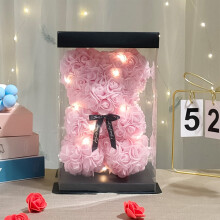 Urso de rosas PE Flor Eterna - Presente para Namorada
