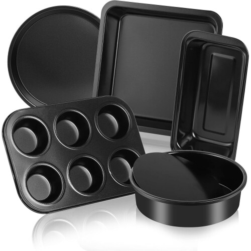 Ensemble de 5 plaques de cuisson antiadhésives pour four grille-pain