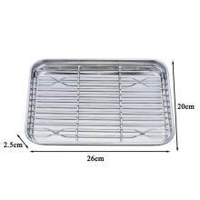 Stainless Steel Baking Tray with Removable Rack Set