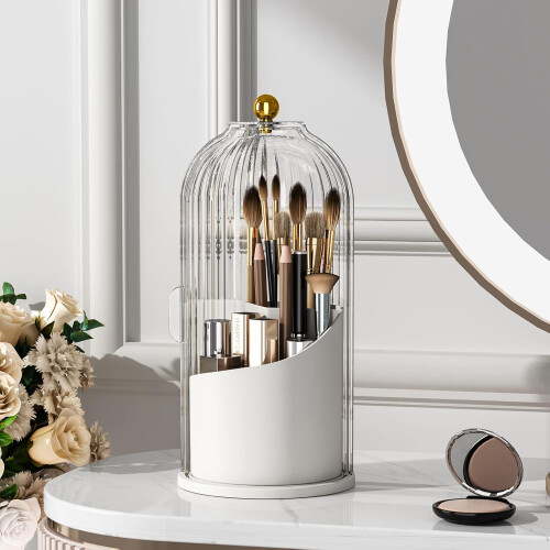 Make-up-Pinselhalter mit Deckel und 360-Drehfunktion