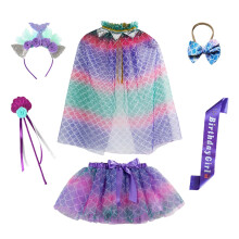 Feestset met tutu-rokje, sterrenstokje en glitter voor peutermeisjes.