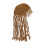 Gorro de crochê feminino com franjas e tranças. 1