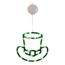 St. Patrick's Day LED Window Lights Green Top Hat 12 pcs