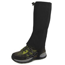 Waterproof Leg Gaiters for Skiing Black 1 Pair