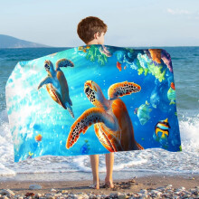 Serviette de plage pour enfants en microfibre, séchage rapide, sans sable, 150 x 74 cm