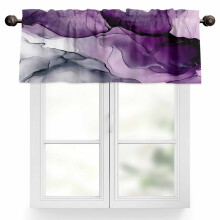 Marble Grey Purple Valance 42x18in Gradient Gold Light