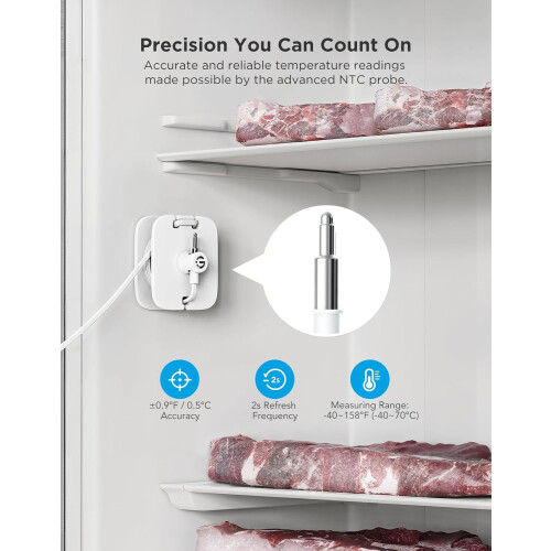 WiFi Refrigerator Thermometer Digital Alarm 1-Pack 2