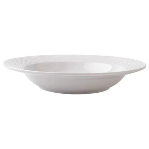 Pure White ABS Restaurant Plate 1pc Heat-Resistant