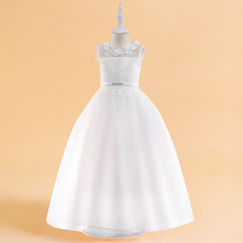 Robe de princesse sans manches pour filles, en dentelle, 2-8 ans 1
