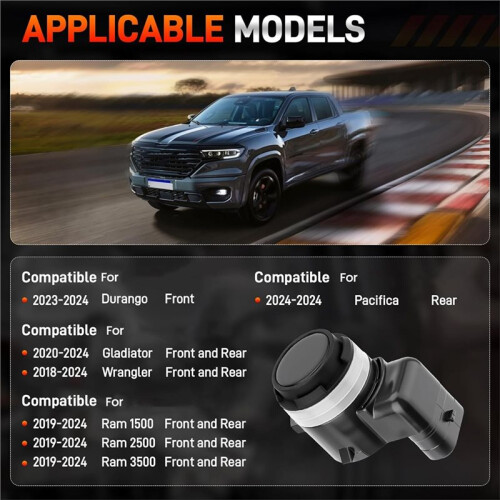 Reverse Parking Assist Sensor 6MK25TZZAA CH1078100 for  Durango Ram 1500 2500 3500  Gladiator 2