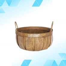Wooden pumpkin basket brown outdoor picnic storage