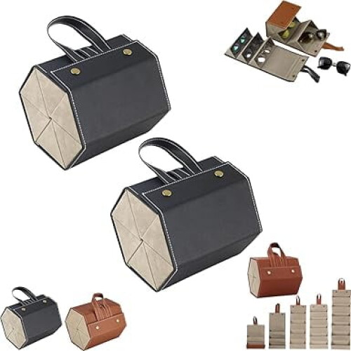 Concerning Multipack Glasses Case, Multiple Glasses Storage Case, Foldable Eyeglasses Case, 6-Slot Sunglass Case