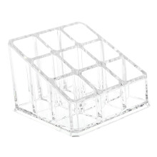 Espositore Organizzatore Trapezio Acrlico Trucco Rossetto Pennello 9 Posti