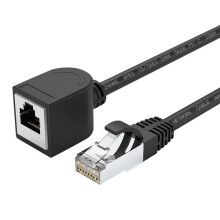 Cat6 Ethernet-förlängningskabel RJ45 Skärmad hane till hona