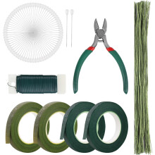 Floral tape and wire kit green 1 roll boutonniere pin