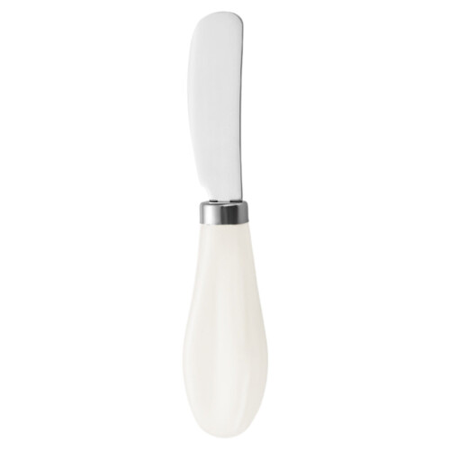 Stainless Steel Butter Spreader with White Ceramic Handle 1