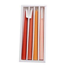 Bougie d'aromathérapie à long tube orange ombré (lot de 4)