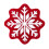 Snowflake Area Rug Washable Geometric Red 523 in 1