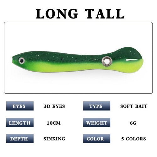 Outdoor Bionic Fishing Soft Lures Plastic 2 pcs 2g 6g 2