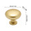 Brushed Gold Round Cabinet Knobs Zinc Alloy 10 Pack 4