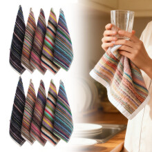 Cotton Dishcloths Brown 10 pcs 9.84 x 9.84 inches