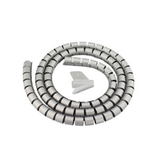 Cubierta de cable en espiral flexible de 2 m, color blanco, para la gestión de cables.