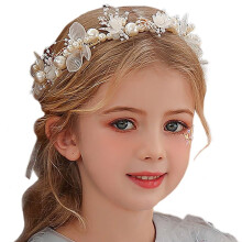 Princess Flower Headpiece Rhinestone Pearl Alloy Headband
