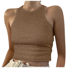 Women's sleeveless camisole top khaki S