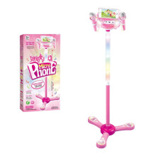 Karaoke Microphone Toy with Stand and LED Lights
