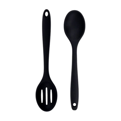 Silicone Cooking Spoons Set Non-Stick Heat Resistant 2-Pack
