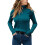 Women's Cable Knit Turtleneck Sweater Blue XS 1