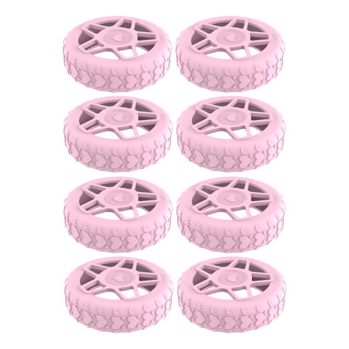 Ensemble de 8 protections de roues de valise en silicone 2