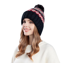 Women's Solid Knit Slouchy Hat – Warm Wool Cap Compatible with Cold Weather, Soft & Versatile Winter Accessory
