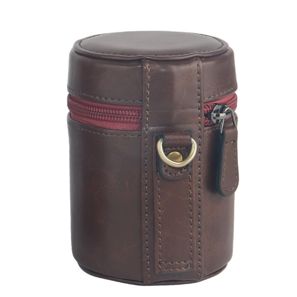 Leather Lens Case Zipper Portable Shockproof Dslr Mirrorless 975221144904