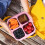 Boîte à bento rose à 4 compartiments, étanche et réutilisable (4 pièces) 7