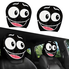 Capa para encosto de cabeça de carro com estampa divertida em tecido elástico universal