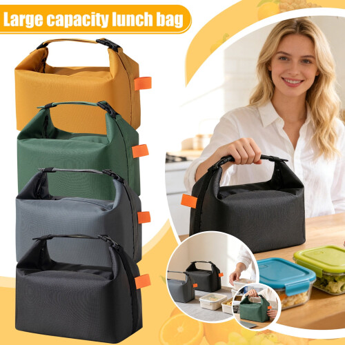 Sac isotherme noir pour déjeuner (1 pièce)