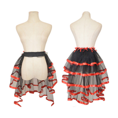 Halloween-bustle-nederdel med blondetylunderskørt 105 cm 1