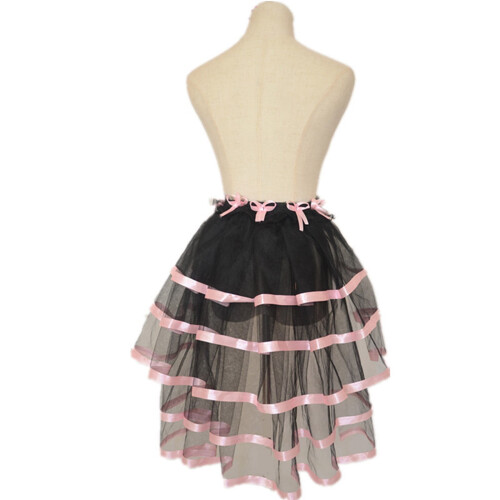 Halloween-bustle-nederdel med blondetylunderskørt 105 cm 2