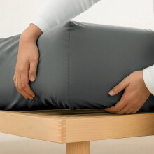 Drap-housse rafraîchissant en rayonne, poches profondes, 38 cm, gris