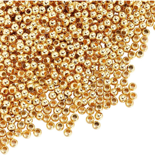 Verguld messing afstandskralen 3 mm 800 stuks