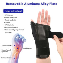 1 Stück Handgelenkstütze mit Daumensplint, Handgelenk- und Daumenstütze für Arthritis, Verstauchungen, Karpaltunnelsyndrom und Sportverletzungen B