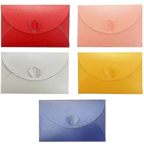 Mini envelopes heart clasp storage 20 pack