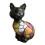 Veilleuse chat mosaïque multicolore en vitrail 1
